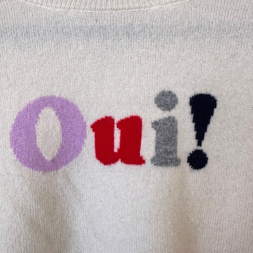 *OUI! 100% Cashmere Sweater* BR super cute. Size Small. - Picture 2 of 4
